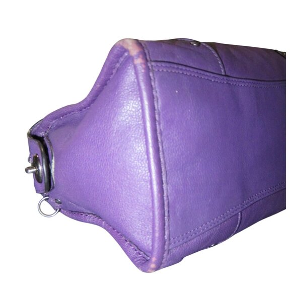 SOLD!!! Coach 2014 Rhyder 24 Vibrant Purple Leather Crossbody Satchel - Picture 10 of 13